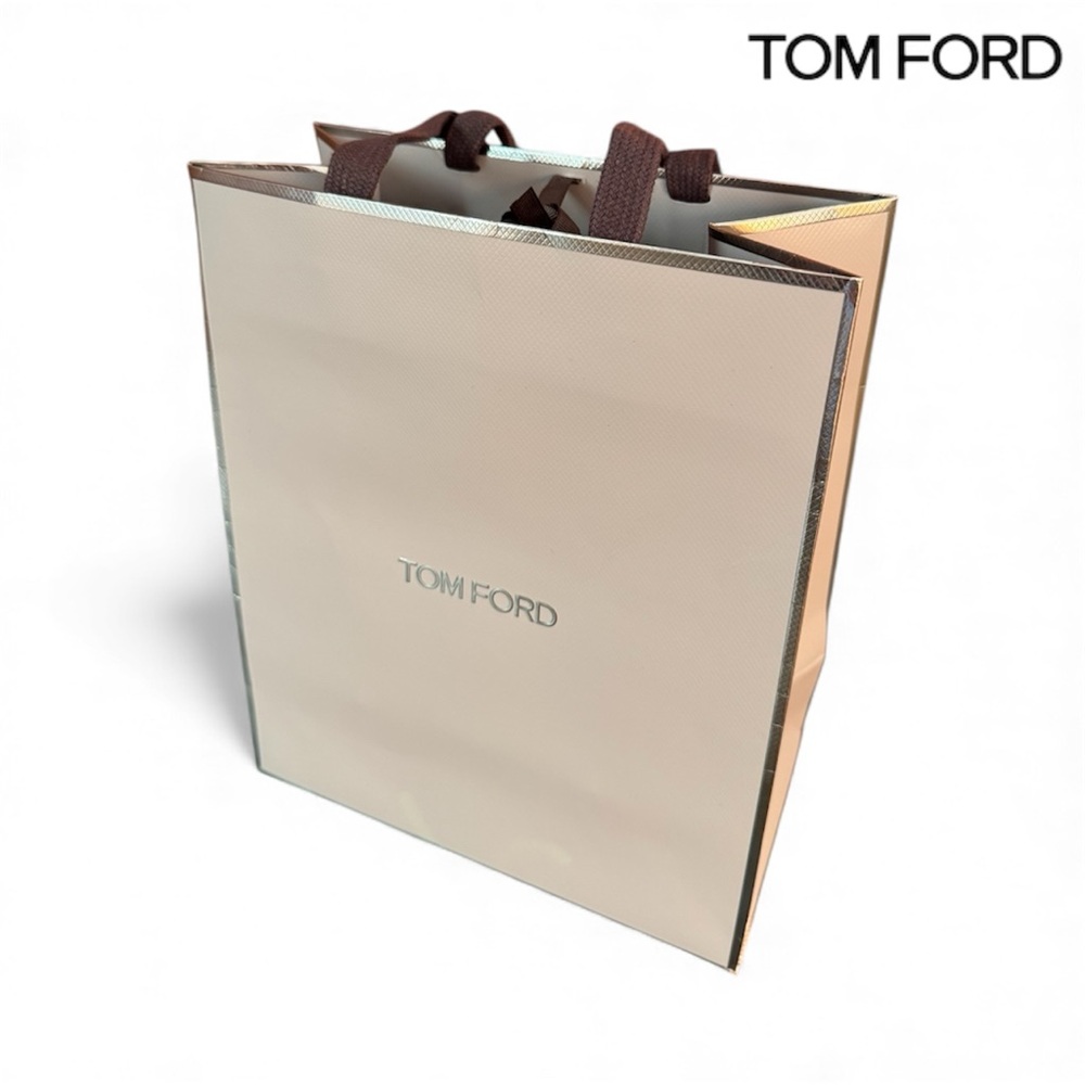 Tom Ford Grey Silver/Grey Gift Shopping Paper Tote Bag - Picture 1 of 6